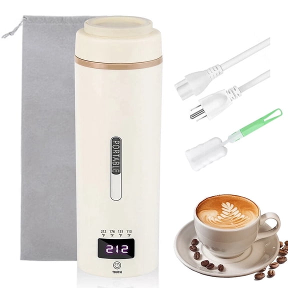 Portable Car Kettle 12V/24V - Travel Electric Thermostatic Heating Cup for Car