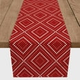 thumbnail image 3 of Creative Products Dotted Diamond Red 16x90 Poly Twill Table Runner, 3 of 3