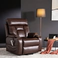 thumbnail image 3 of Electric Recliner with Three Motor Lumbar Support (Brown Leather-9181), 3 of 5