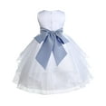 thumbnail image 3 of Ekidsbridal White Bluebird Shimmering Organza Flower Girl Dresses for Toddlers Wedding Beauty Pageant Communion Baptism Gown 4613S 10, 3 of 3