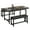 Black, variant on Accreate Extendable Dining Table Set, 3 Piece Kitchen Table with 2 Upholstered Benches, Wooden Dinette Table Sets for 4-6 People, Rectangle Small Dining Room Furniture