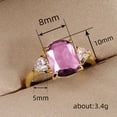 thumbnail image 6 of Faty-T Fashion 925 Sterling Silver CZ Stone Emerald Ring for Women Cubic Zirconia Anniversary Promise Cocktail Rings CZ Diamond Halo Cut Cubic Zirconia Statement Promise Female Ring, 6 of 7
