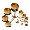 thumbnail image 1 of Juego de tazas medidoras, juego de medición para hornear, cucharas medidoras doradas, profesional para Tazas y cucharas, 1 of 9