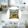 thumbnail image 5 of Decorative Pillow Cover Traditional Chinese Painting Horses Both Sides Pillowcases White 1 set of 2, various sizes, 5 of 7