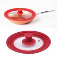 thumbnail image 3 of Universal Silicone Glass Lid Cover -Resistant with Steam Hole for Cooking Red_34cm, 3 of 8