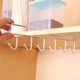 thumbnail image 2 of Advancent Soporte para tazas de 6 ganchos de hierro negro/blanco, percha colgante para baño, organizador de cocina, estante para puerta de Organizadores de utensilios de cocina, 2 of 6