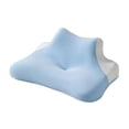 thumbnail image 3 of Almohada de lectura para cama, soporte para el cuello, ergonómica, extraíble, cómoda, para dormir boca abajo. Azul claro, 3 of 9