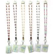 Beaded Badge Lanyard Necklace ID Card Holders Clip Necklace Name Badge Nurse