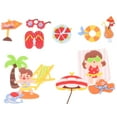 thumbnail image 2 of LOLIPPYY Beach Ocean Theme Birthday Cake Topper Set - 1 Piece Decorative Cake Decoration for Parties and Celebrations, 2 of 7