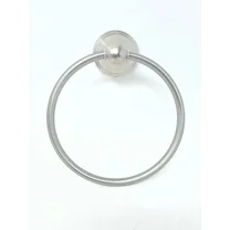 Satin Nickel Towel Ring 6" Diameter Holder - Wall Mounted, Bathroom & Kitchen
