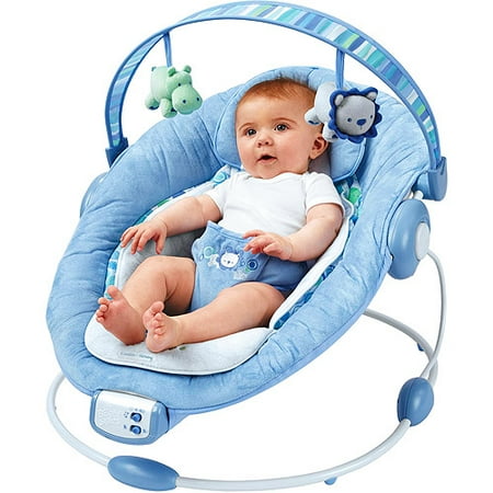Bright Starts Comfort Harmony Cradling Bouncer Blue Pebbles