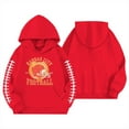 thumbnail image 3 of Tiijoy Little Girls Hoodie Football Graphic Print Hooded Sweatshirt Pullover, Sizes 5-6, 3 of 3