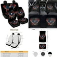 thumbnail image 4 of Yuyamidu American Flag Car Seat Cover Set of 15 Eagle Car Floor Mats Steering Wheel Cover Seat Belt Pads Cup Holder Handbrake Cover Gear Shift Cover, 4th of July Decor, 4 of 6