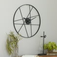 thumbnail image 2 of CosmoLiving by Cosmopolitan 24" Black Metal Open Frame Round Wall Clock, 2 of 12