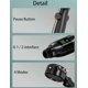 thumbnail image 3 of White High Pressure Hand Held Shower Head for Bathroom LED Digital Temperature Display Adjustable Pressurization One-Click Pause Water Saving Shower H, 3 of 4
