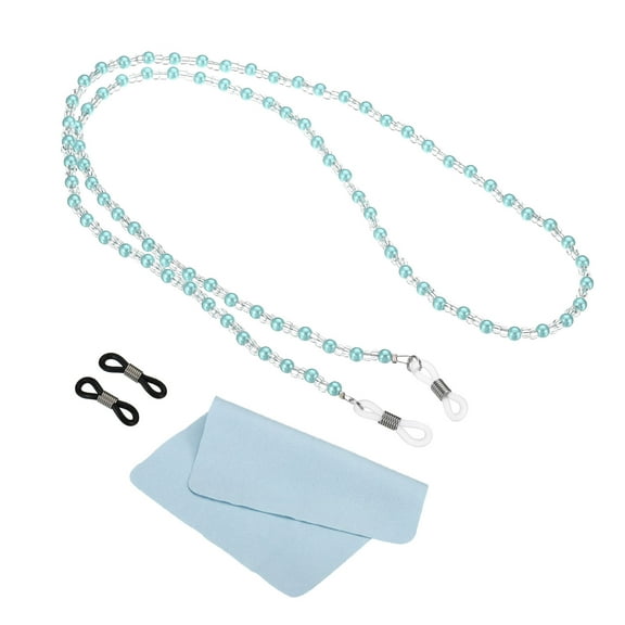 Uxcell Eyeglass Chains for Women, Stylish Glasses Chain Sunglass Strap Glasses Beaded String Holder, Blue