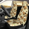 thumbnail image 2 of Sikiie Cute Squirrel with Green Leaves Car Seat Protector 2 Pack Car Seat Cushion Mat, Car Seat Covers for SUV, Truck, Van, 2 of 7