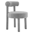 thumbnail image 2 of Modway Toulouse 19" Upholstered Boucle Fabric Dining Chair in Light Gray, 2 of 9
