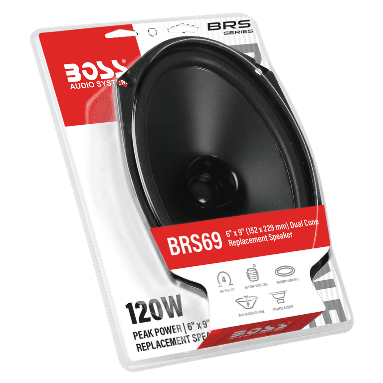 BOSS Audio Systems BRS69 6” x 9” Replacement Car Speaker, 120