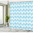 thumbnail image 5 of Ambesonne Antique Shower Curtain, Sealife Aqua Zig Zag, 69"Wx84"L, Pale Blue Pale Blue, 5 of 5
