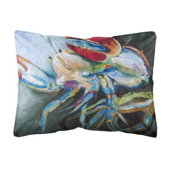 Carolines Treasures JMK1103PW1216 Blue Crab Canvas Fabric Decorative Pillow  12H x16W multicolor