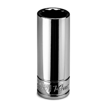 UPC: 0886352161756 | Capri Tools 14 mm Deep Socket  1/4 in. Drive  12-point  Metric