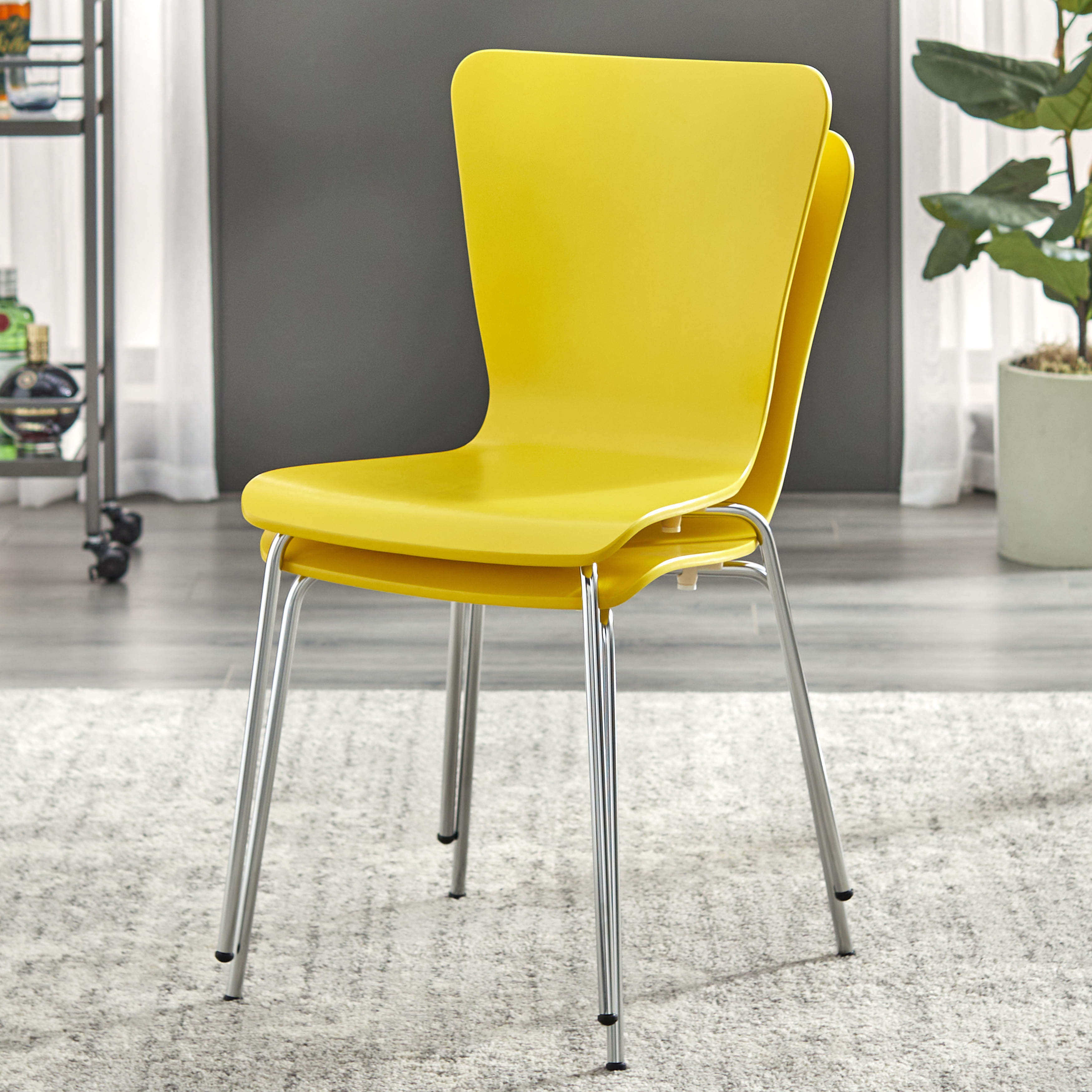 Pisa Bentwood Chair, Set of 2, Yellow - Walmart.com