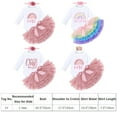 thumbnail image 7 of FYMNSI Boho Rainbow 1st Birthday Outfit for Baby Girl One Year Old Party Cake Smash Photo Shooting Cotton Long Sleeve Romper Princess Tutu Tulle Skirt Flower Headband 3pcs Set, 7 of 7