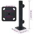 thumbnail image 2 of vidaXL Parasol Base for Ø1.3"/1.3"/1.5" Pole Matt Black Steel, 2 of 5