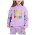 thumbnail image 2 of Toddler Hoodie Set Long Sleeve Solid Pullover Hoodie Jogging Pants 2 Piece Fall Clothes Tween Clothes 2-3 Years Cute&nbsp;Boy Girl&nbsp;Clothing, 2 of 5