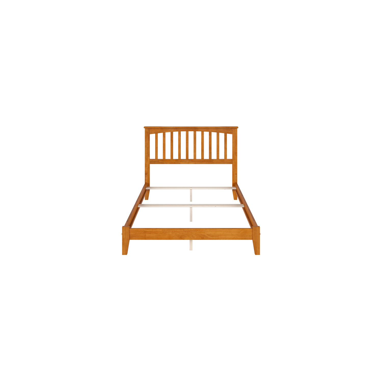 Maykoosh Southwestern Style Full Foundation Bed with Charging Station, Light Toffee, 77.24" x 56.93" x 44.29" - Solid Wood, Box Required