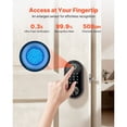 thumbnail image 3 of Fingerprint Door Lock, Electronic Biometric Deadbolt with Touchscreen, Auto Locking, One-Time Code, Anti-Peeping, IC Cards, Easy Installation for Home Apartment, 3 of 12