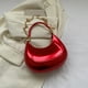thumbnail image 5 of Bolso de hombro de moda Bolso de mensajero femenino de media luna de cuero de PU (rojo), 5 of 6