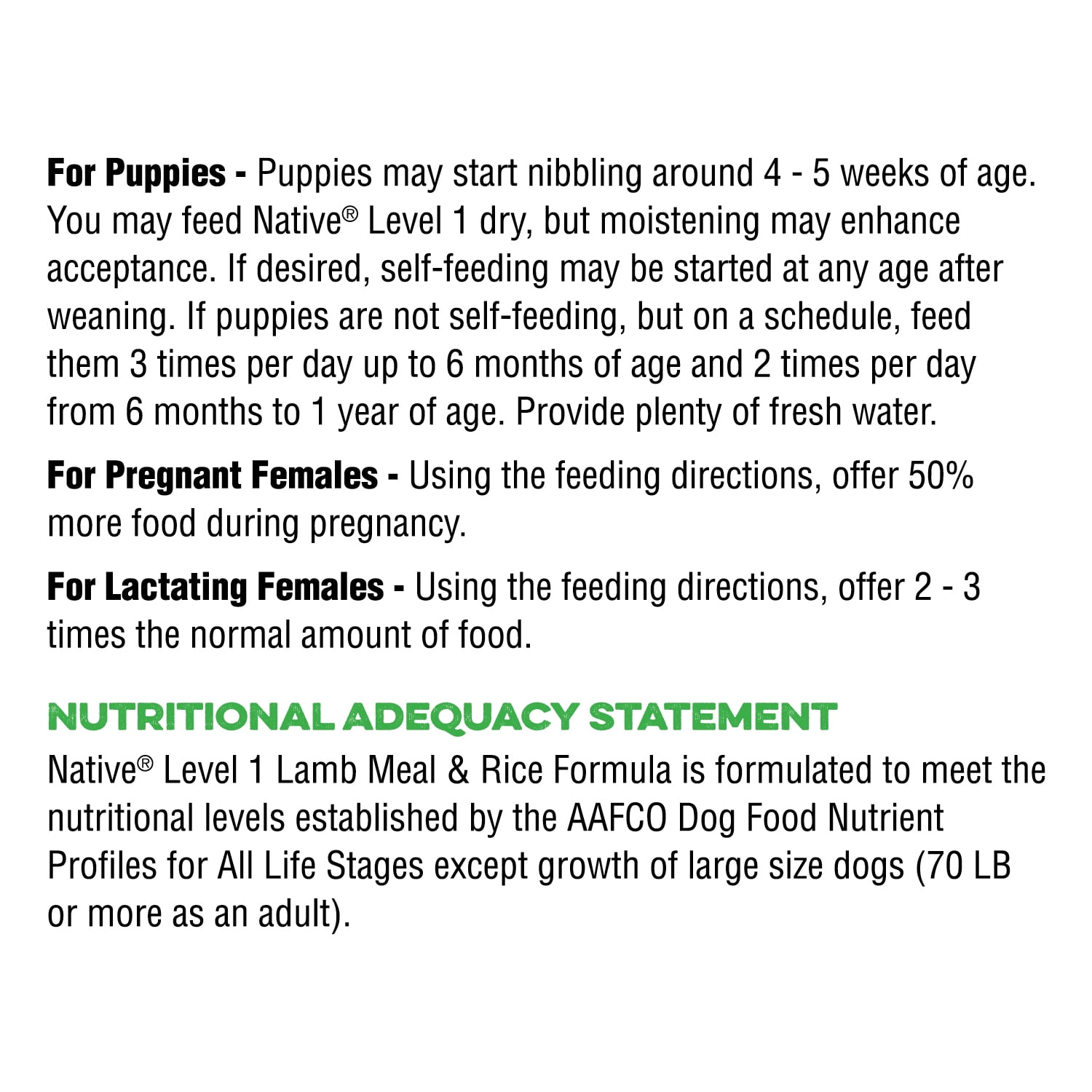 Native Level 1 Adult Dry Dog Food 40lb Multi-Colored