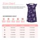 thumbnail image 3 of Balery Christmas Purple Snowflakes Camisón de princesa para niñas, pijama de algodón con mangas abullonadas, suave y bonito.-XX-Large, 3 of 6
