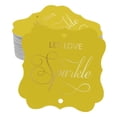 thumbnail image 1 of Inkdotpot Real Gold Foil Bracket Shape Paper Hang Tags Let Love Sparkle Wedding Favor Tags Pack Of 50, 1 of 6