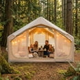thumbnail image 3 of NOBOLEA Inflatable Camping Tent 4-6 Person, 5-Min Quick Setup Air Tent with Electric Pump, Waterproof 420D Oxford Family Tent with Mesh Windows for Outdoor, 3 of 16