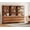 Brown, variant on WAMPAT 3-Piece Modern 72" Tall Library Bookcases with 9 Drawers & Open Shelves, Wood Freestanding Bookshelves with Storage Cabinet & Metal Base for Home Office & Living Room, Mocha