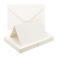 thumbnail image 1 of Uxcell Blank Half Fold Card and Envelopes, 50 Set 4 x 6 Inch Blank Folded Cardstock and Printable Envelopes White Greeting Cards for Invitations Wedding DIY Birthday, White, 1 of 6