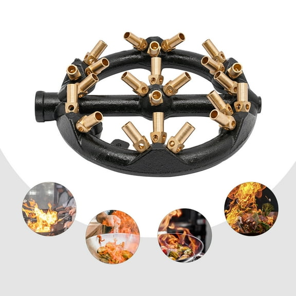 23 Nozzles Natural Gas Jet Burner for Chinese Wok Range Cast Iron Body Round