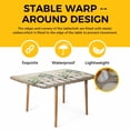 thumbnail image 4 of Bottles and Plants Table Cloths for 6 Foot Rectangle Tables, Farmhouse Country Rustic Brown Wooden Plank Patio Waterproof Elastic Fitted Tablecloths, Washable Rectangular Table Cover for Camping, 4 of 8