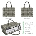 thumbnail image 2 of Large Capacity Tote Bag,Black Buffalo Geometric Pattern Handbag Fashion Luxury Tote Bag,15.7"x13"x 5.1" Inches,Laptop Compatible, 2 of 6