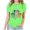 Mint Green, variant on Fesfesfes Exercise Clothes for Women's Funny Printed Pattern Casual Fashion Soild Color Short Sleeve Tops Blouse Womens Going Out Tops M(US:6)