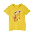 thumbnail image 1 of RXIRUCGD 2025 Vêtements d'Été pour Enfants T-shirt Imprimé Mode Mignon Col Rond Manches Courtes, 1 of 5