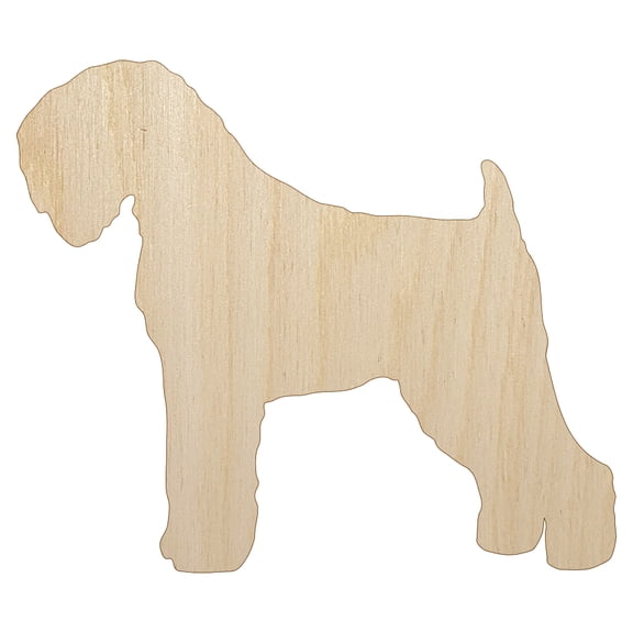 Black Russian Terrier Chornyi Dog Solid Wood Shape Unfinished Piece Cutout Craft DIY Projects - 6.25 Inch Size - 1/8 Inch Thick