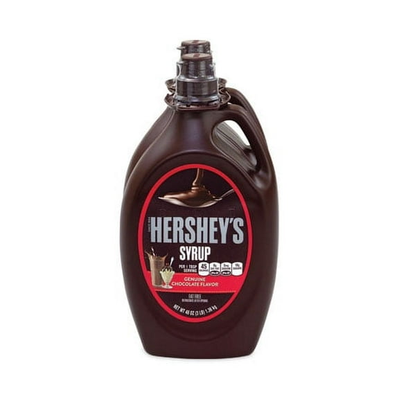 Hersheys Milk Chocolate Syrup, 48 oz Bottle, 2 Bottles/Pack, Delivered in 1-4 Business Days