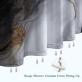 thumbnail image 6 of Black White Gold Marble Pattern Shower Curtain 36"x72" ,Bathroom Decorative Shower Curtains Set with 12 Hooks,Modern Waterproof Washable Shower Curtain, 6 of 6