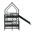 thumbnail image 4 of Harper & Bright Designs Metal Twin Over Twin House Bunk Bed with Slide and Staircase, Convertible Slide and Staircase Floor Bunk Loft Bed Frame for Kids Teens, Black, 4 of 11