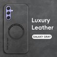 thumbnail image 5 of Allytechgroup Galaxy A23 Case, Magsafe Compatible Shockproof Vintage PU Leather Mangetic Back Cover Anti-Scratch Phone Case for Samsung Galaxy A23, Gray, 5 of 10