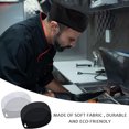 thumbnail image 3 of Gorros de Chef para Hombres y Mujeres con Parte Superior de Malla Transpirable Gorro de Chef Duradero Lavable Ajustable para el Servicio de Restaurante de Cocina Casera (Blanco y Negro), 3 of 5